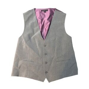 INC‎ International Concepts Gray tweed purple Slim fit Vest waistcoat Men's XL